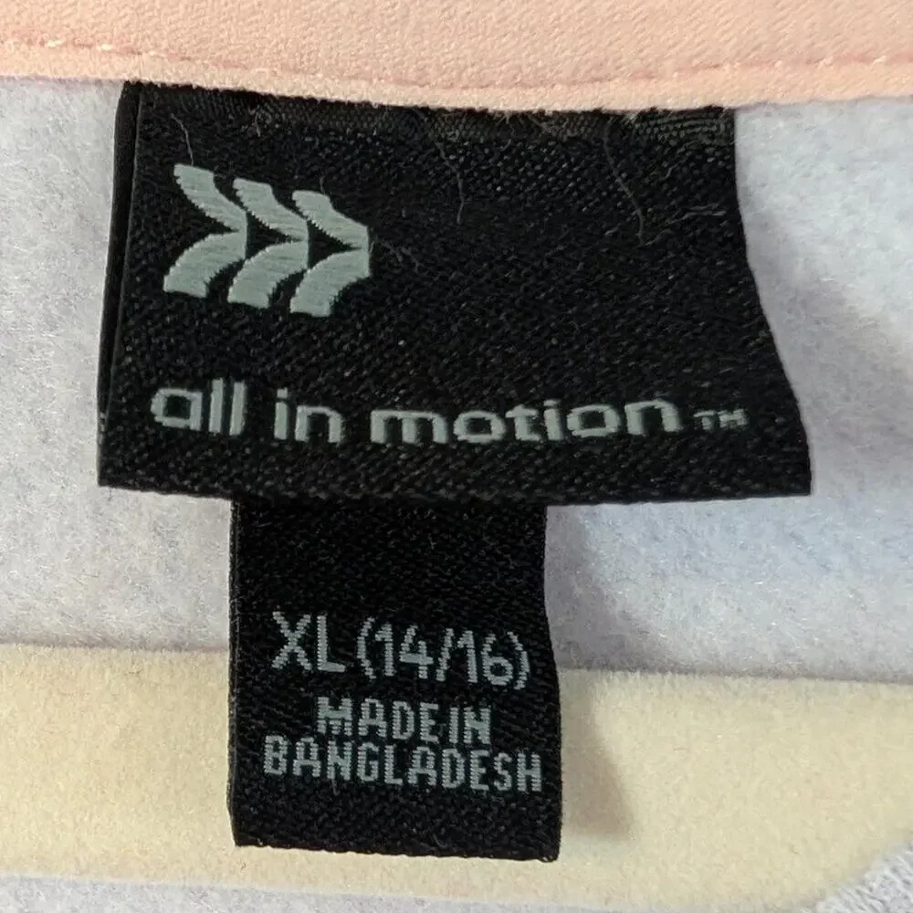 Girls All In Motion Lavender Twist Front Fleece Sweatshirt XL 14/16 Cozy